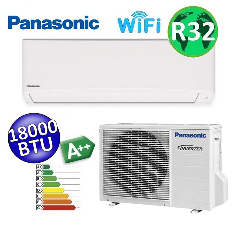 Climatiseur split ultra-compact Panasonic série TZ R32 18 000 BTU A++ avec Wi-Fi et NanoeX