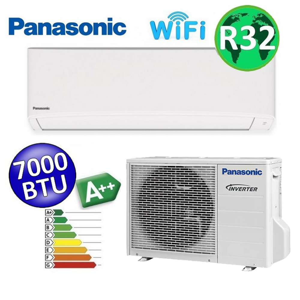 Climatiseur split monobloc ultra-compact série TZ R32 PANASONIC 7000 BTU A++ avec WiFi et NanoeX