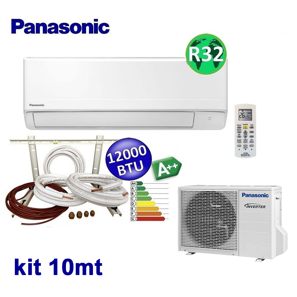 Climatiseur split inverter Panasonic série BZ 12 000 BTU - R32 A++ + kit d'installation de 10 m