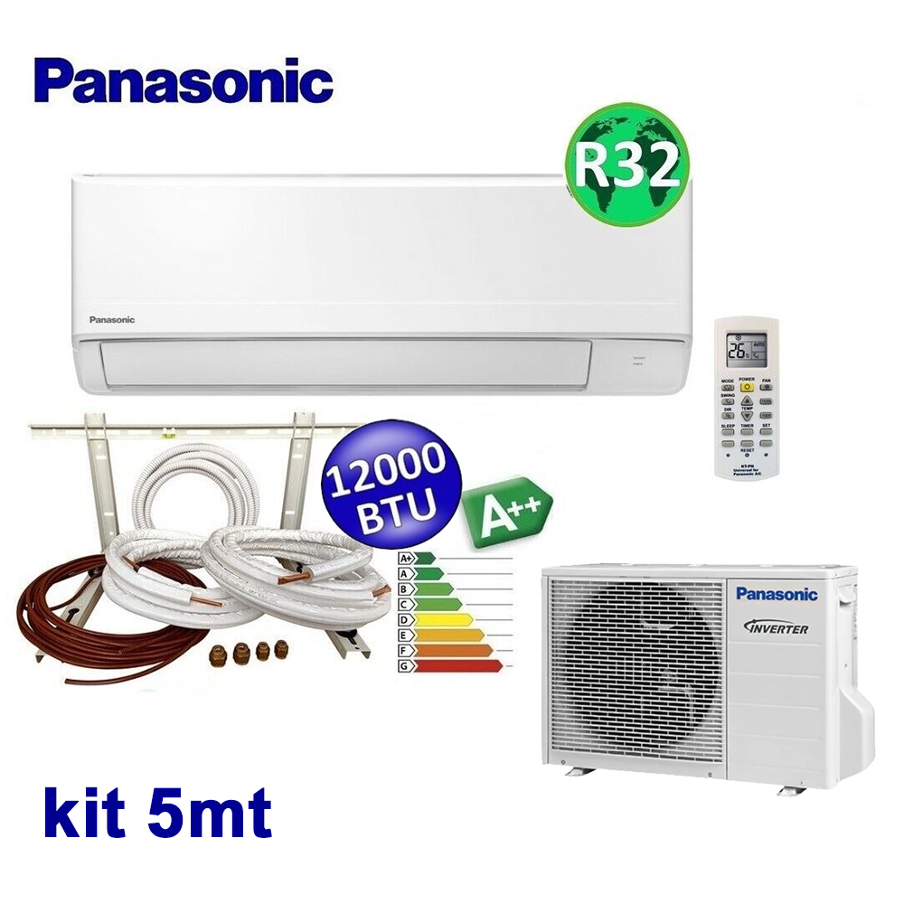 Climatiseur monosplit Inverter Panasonic série BZ 12 000 BTU - R32 A++ + kit d'installation de 5 m