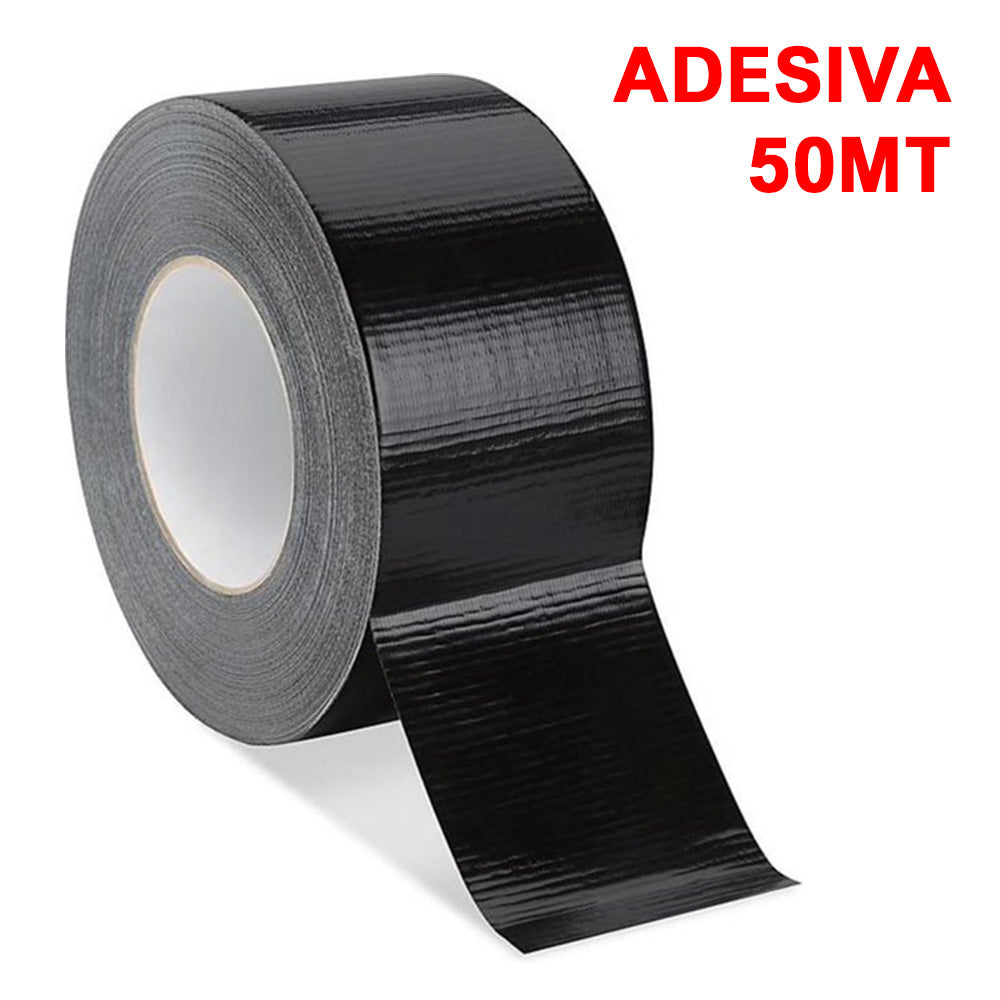 Ruban adhésif en aluminium noir haute température - 50 mètres