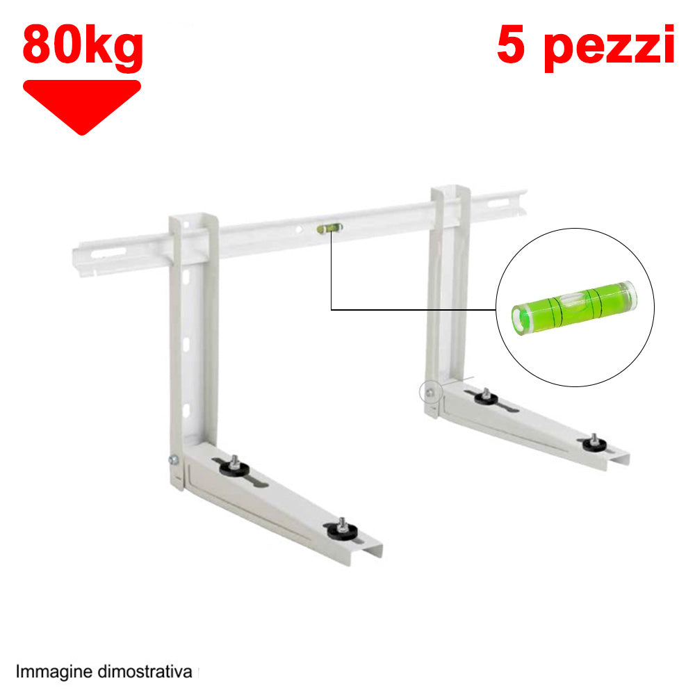 support unité externe climatisationzatore CLASSIC bracci 45 cm - carico 150 Kg - 5 PIÈCES