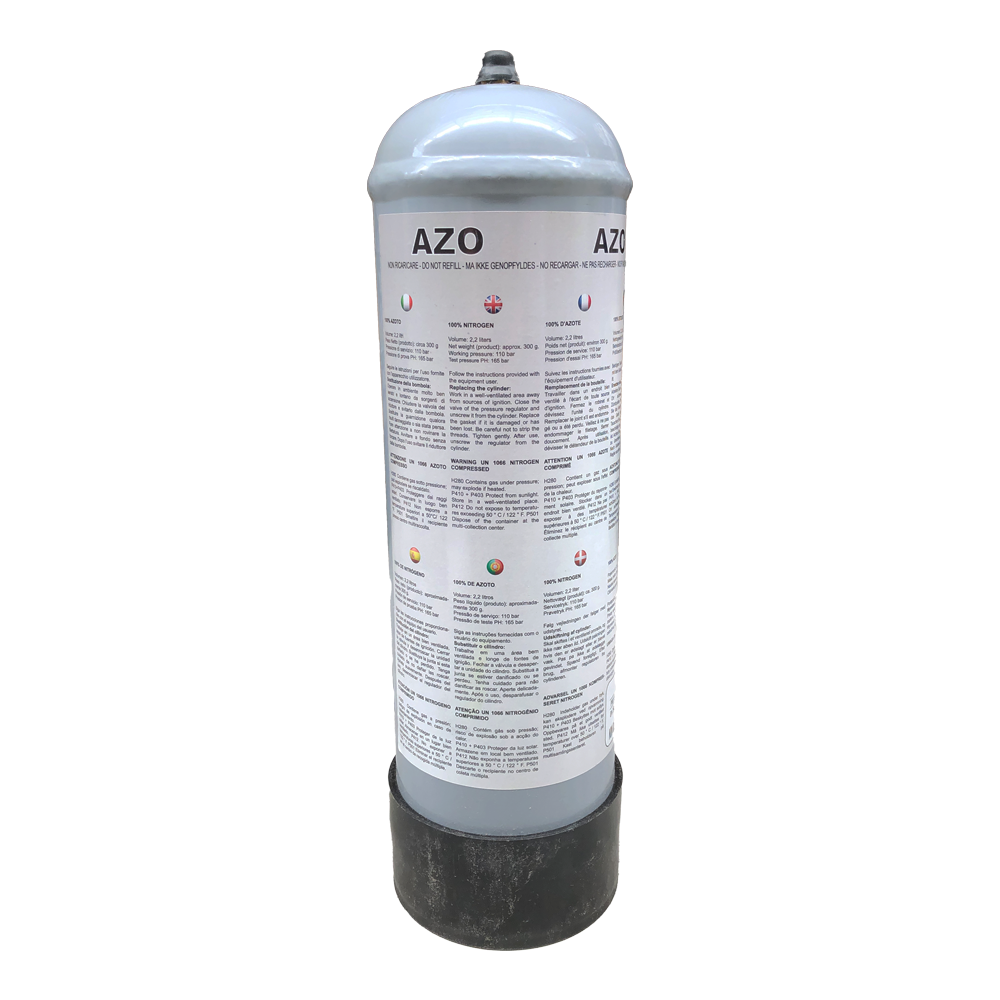 Cartouche d'azote de 2,2 litres - 110 bar