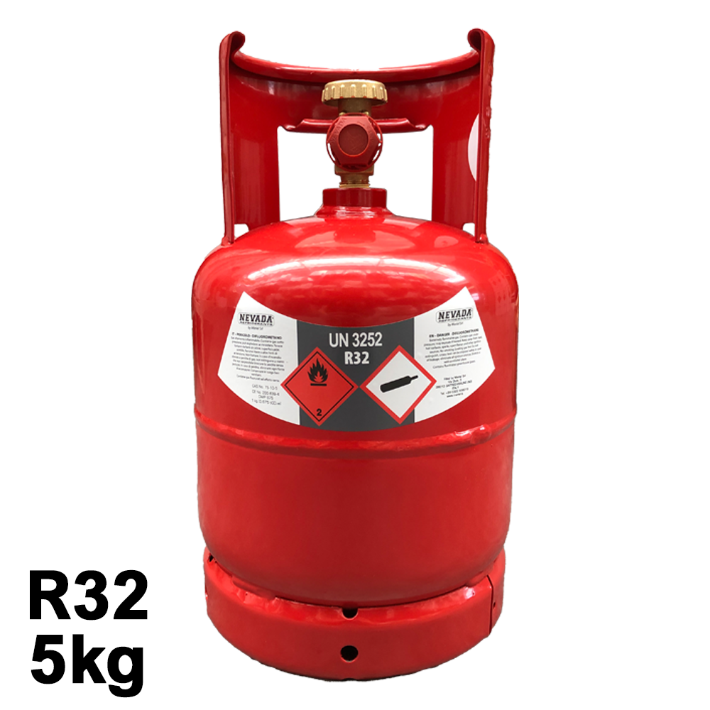 Bouteille de gaz réfrigérant R32 de 5 kg - rechargeable