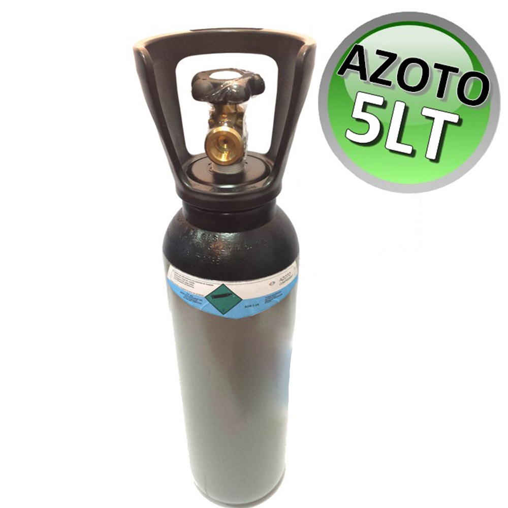 Bouteille d'azote de 5 litres pleine - avec certificats