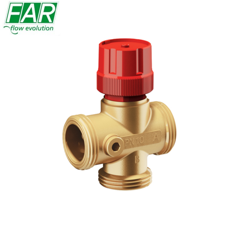 3094 - Vanne à piston thermique électrique 3 voies 1'' jaune - Lointaine
