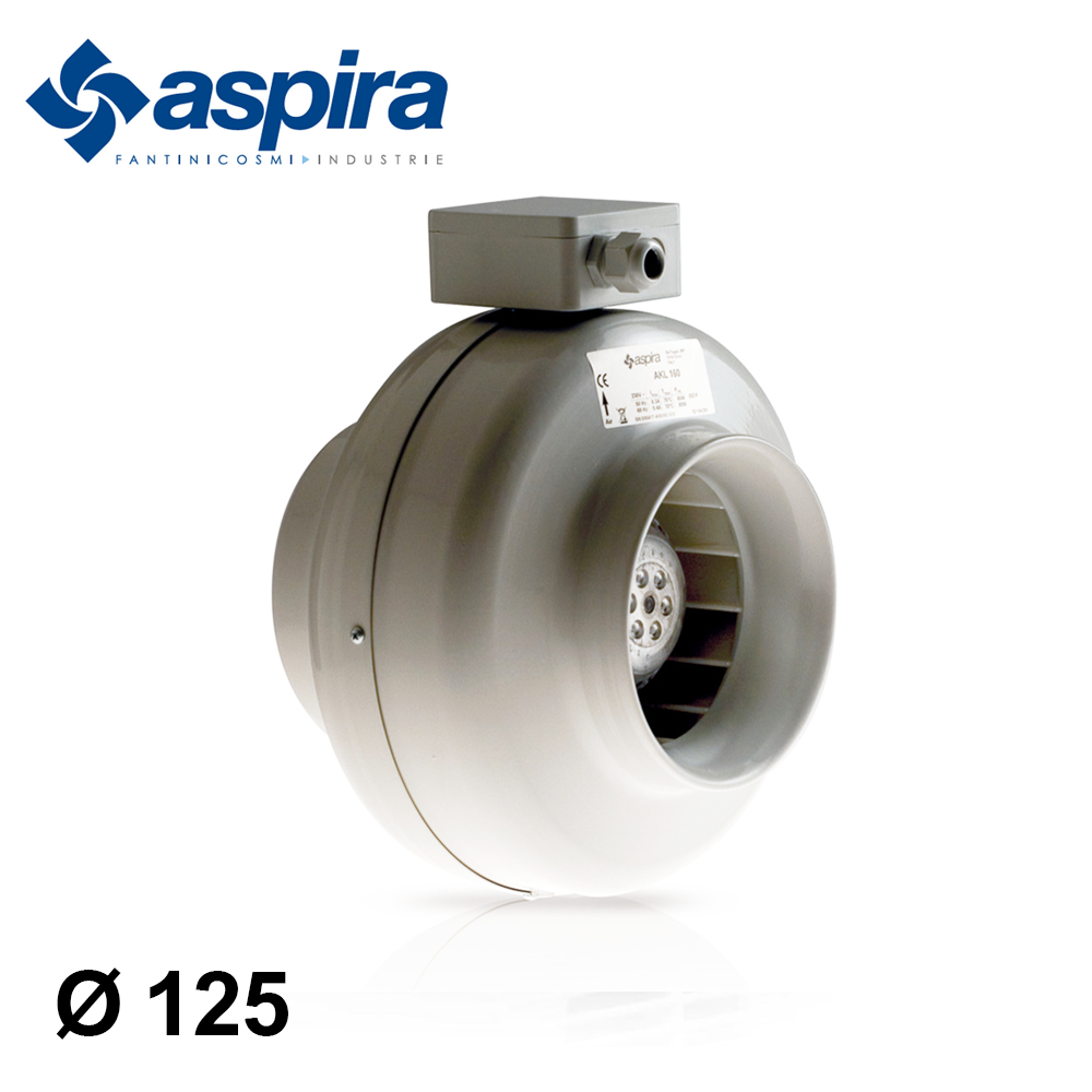 Aspirateur centrifuge AKL125 Aspira pour conduits de Ø 125 mm