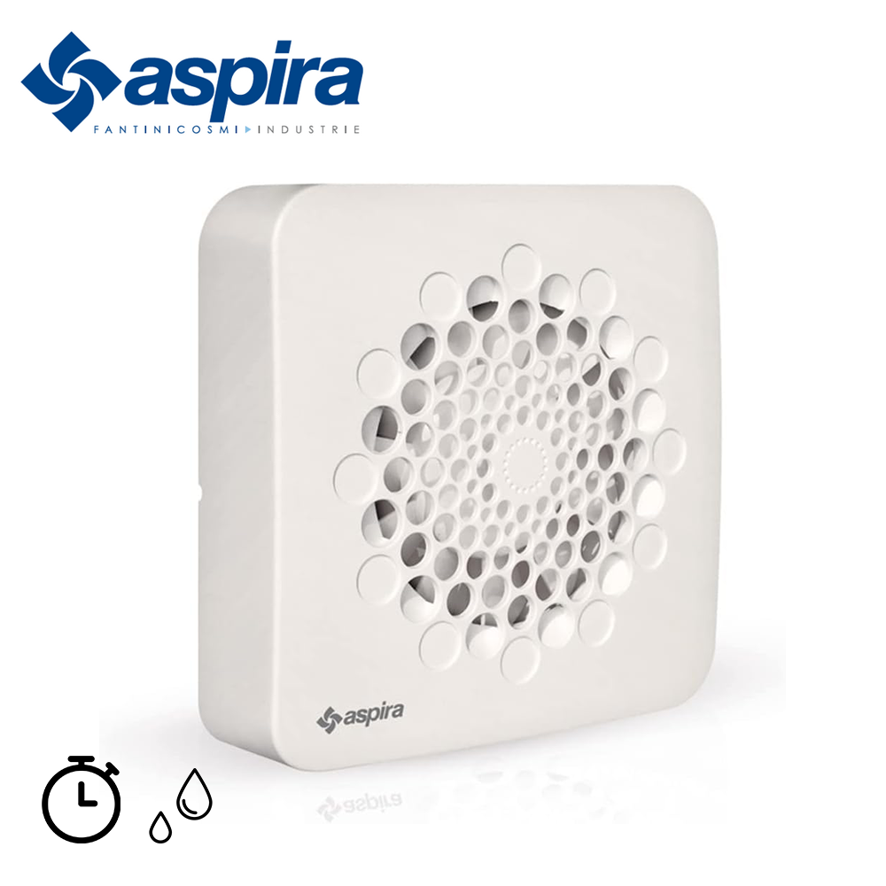 Aspirateur hélicoïdal Fantini Cosmi ASPIRANTE avec humidistat et minuterie - pour trou Ø 80 100 120 (mm)