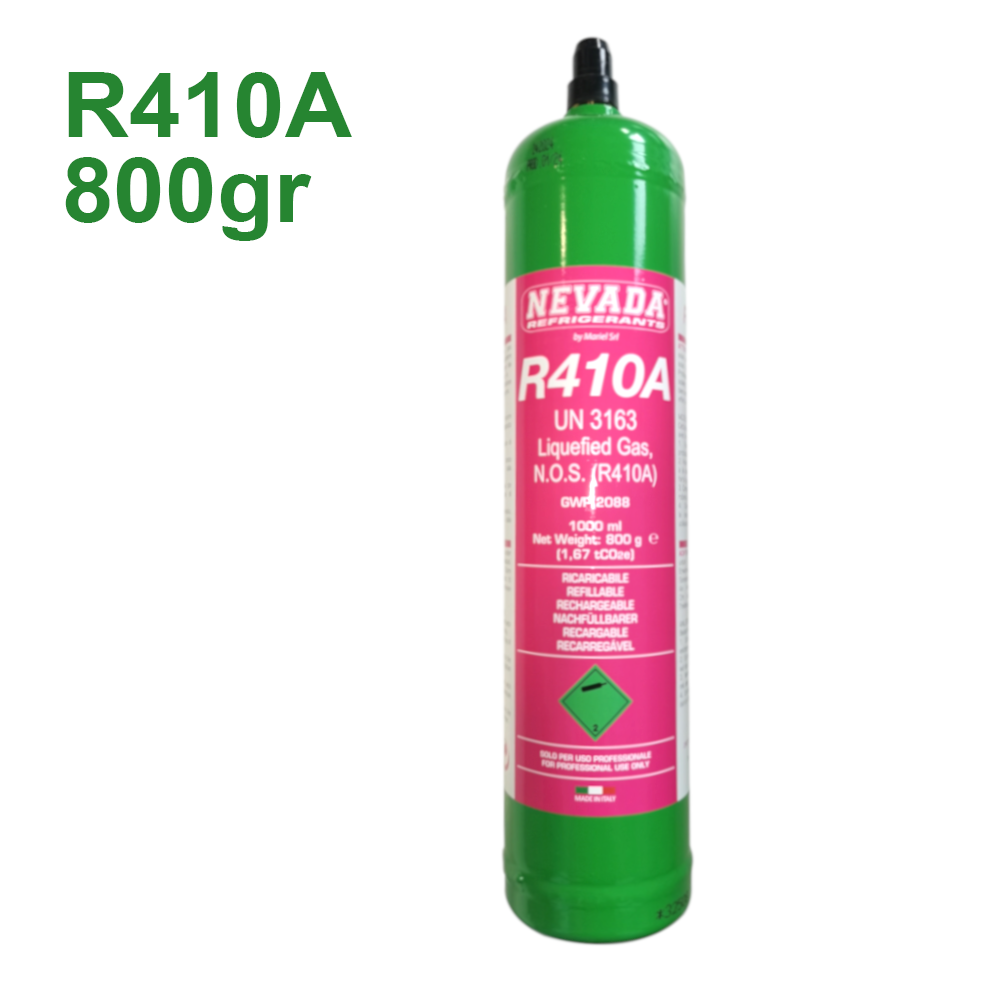 Bouteille de gaz réfrigérant R410A de 800 g