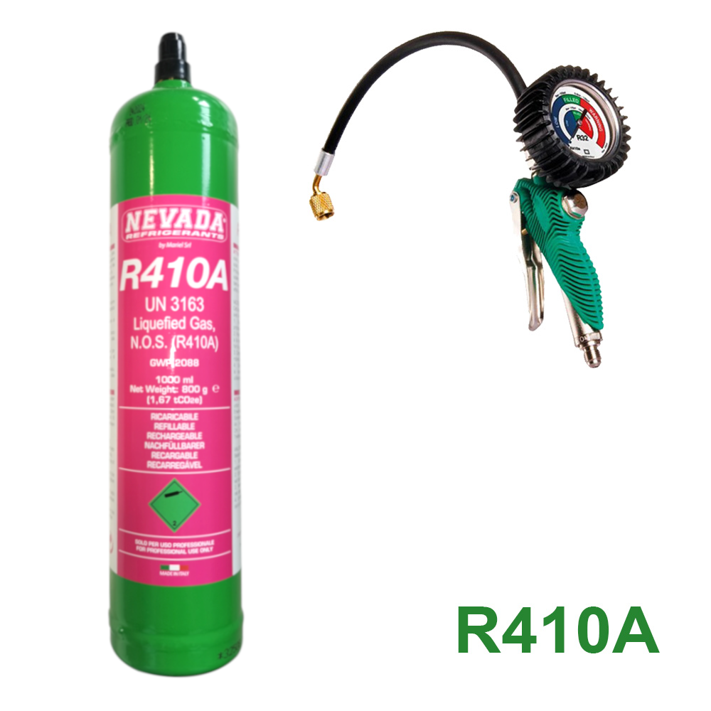 Kit de test intelligent avec bouteille de gaz R410a/R410 - Recharge de climatisation