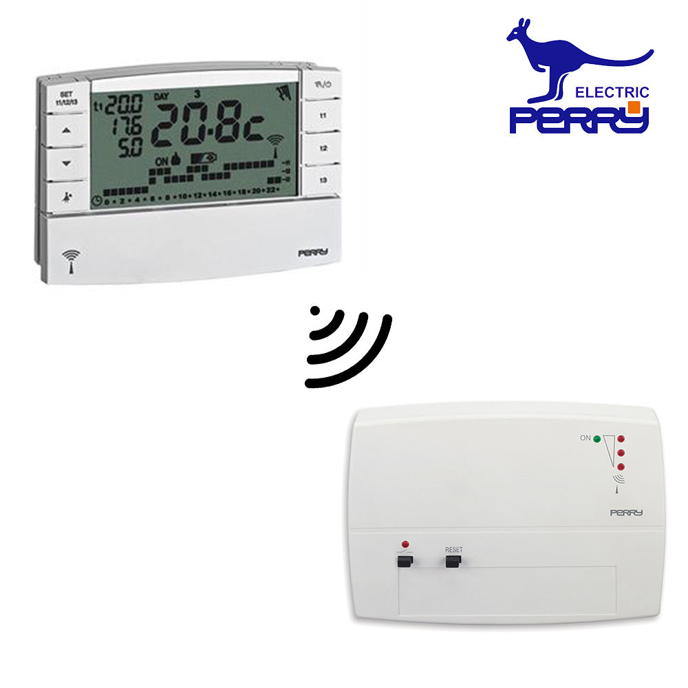 Perry 1TXCRTX05RX01 - Thermostat programmable sans fil avec récepteur à ondes radio