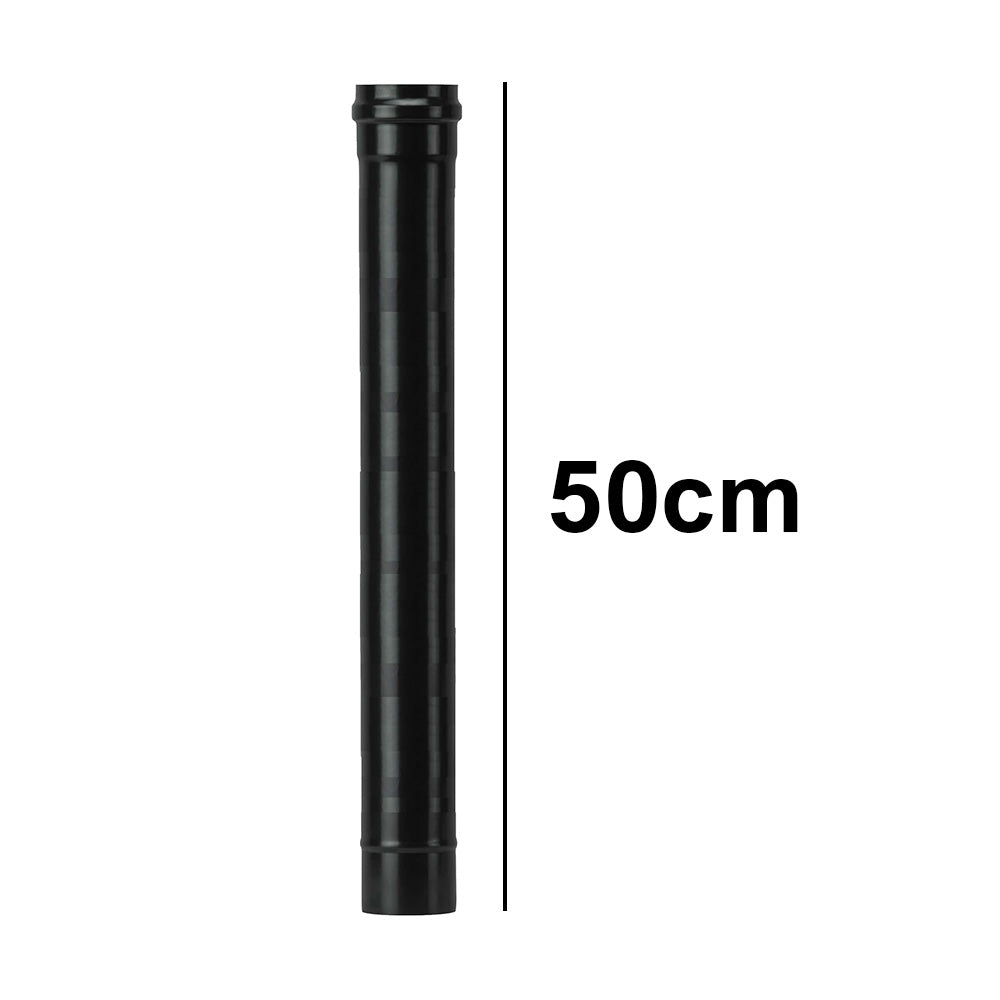 Tube linéaire noir de 50 cm pour poêles à granulés - Diamètre 80
