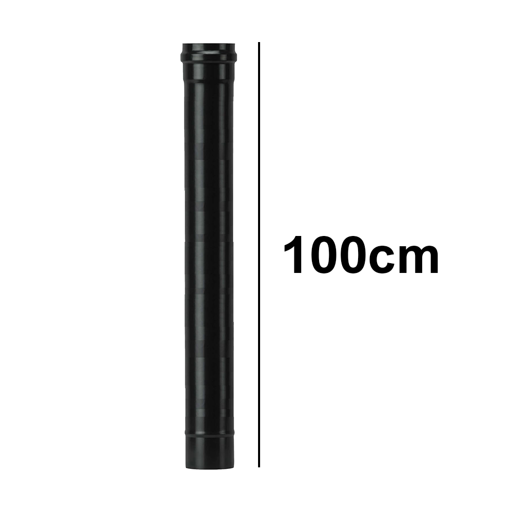 Tube linéaire noir de 100 cm pour poêles à granulés - Diamètre 80