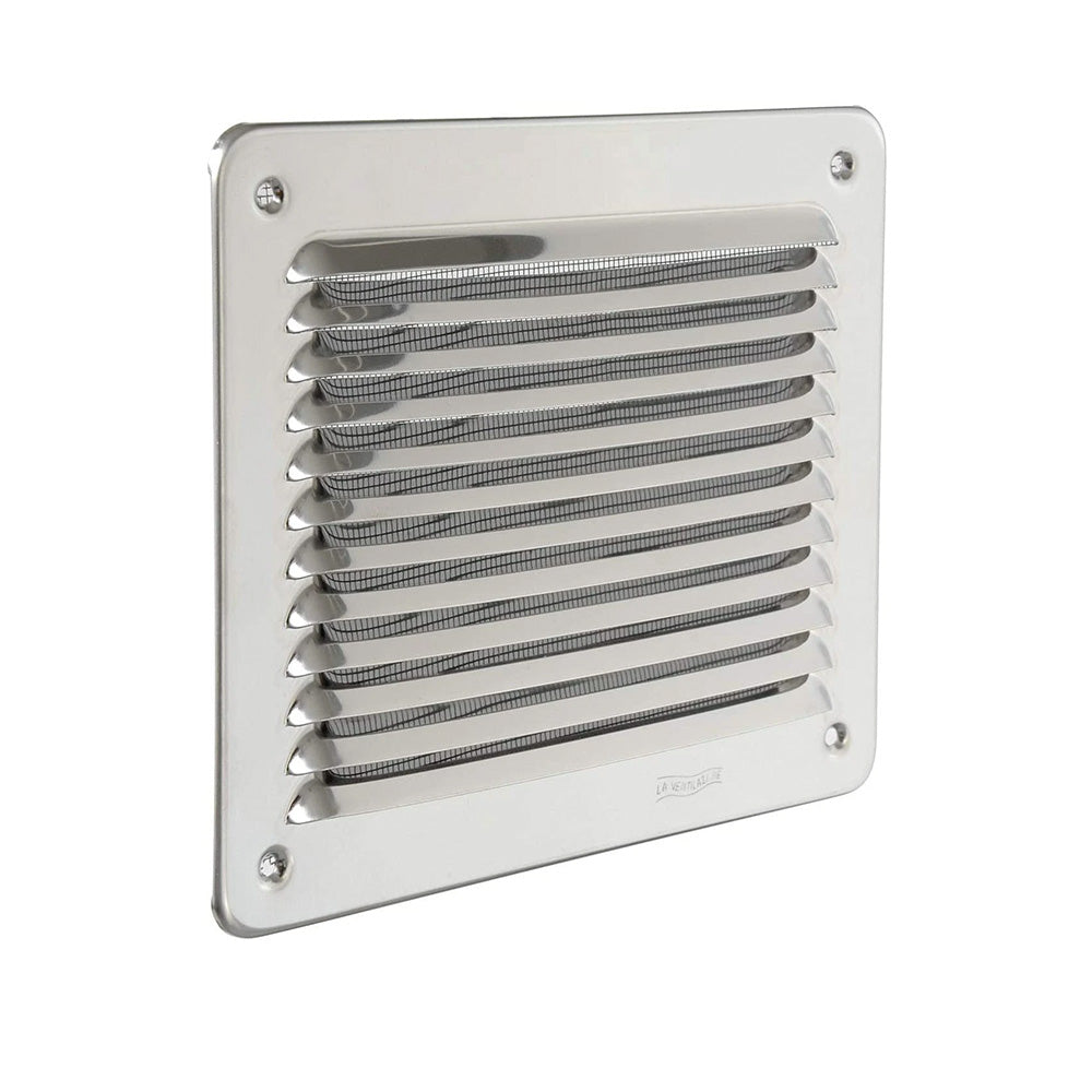 Grille carrée en acier inoxydable de 14 x 14 cm avec film protecteur