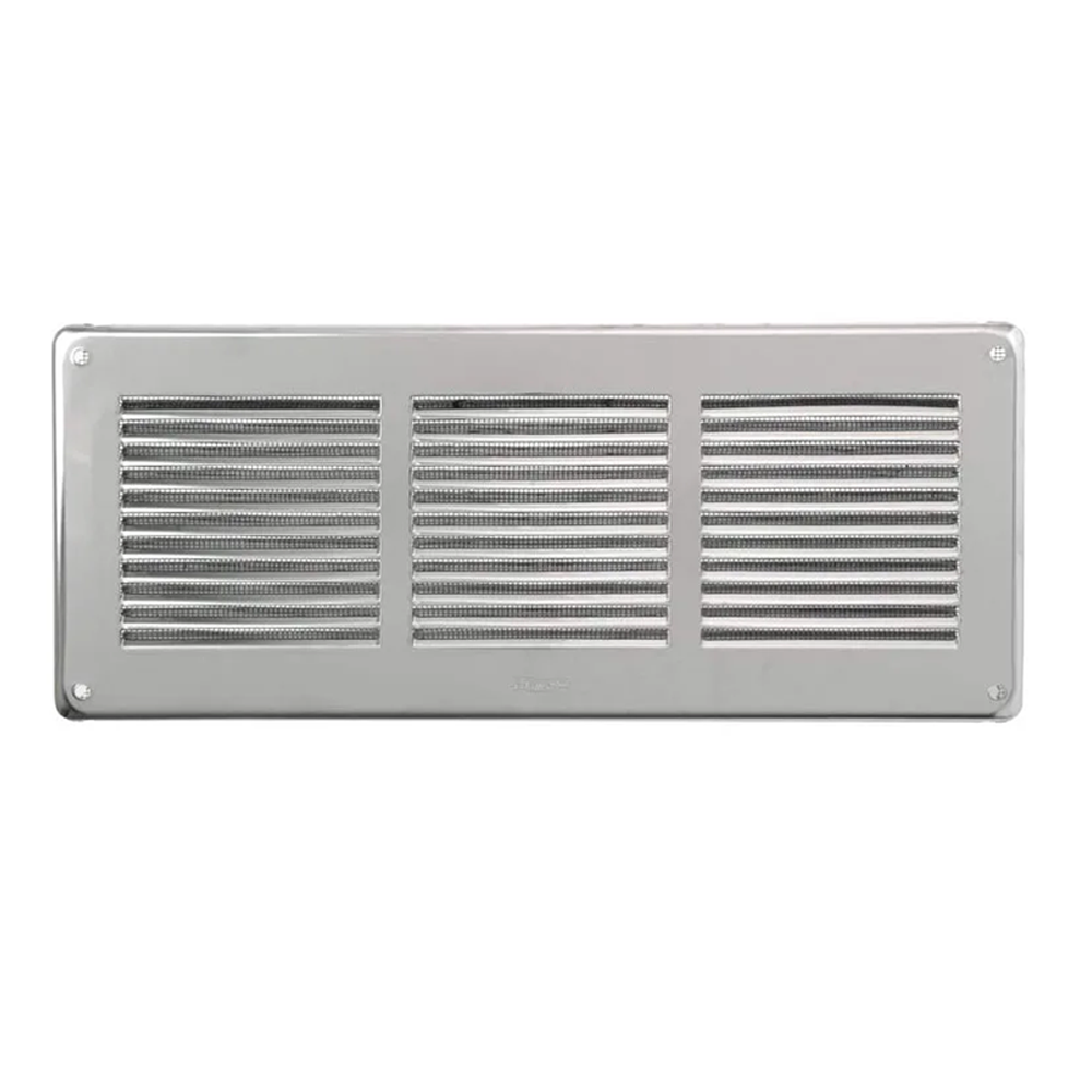 Grille en acier inoxydable 36 x 14 cm avec maille et film protecteur