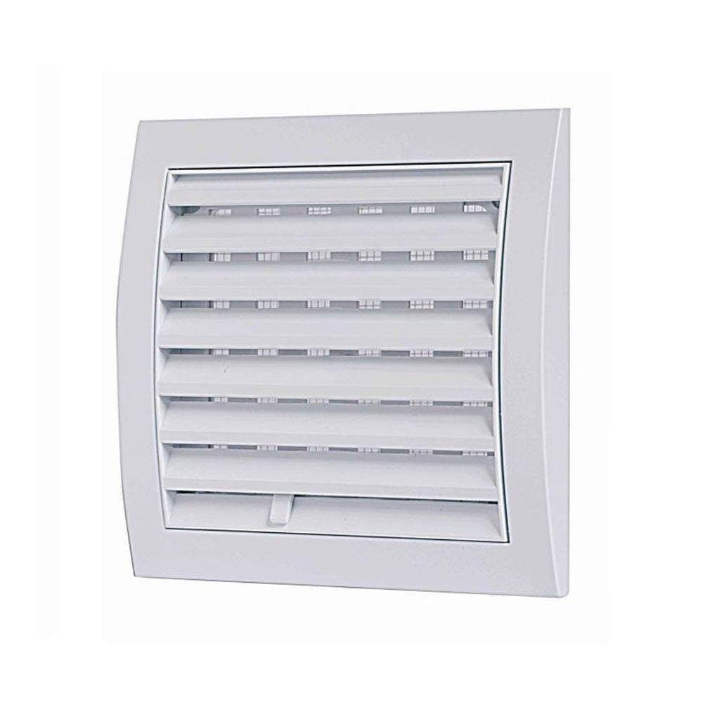 Grille carrée ouvrable/fermable en ABS blanc de 19 x 19 cm
