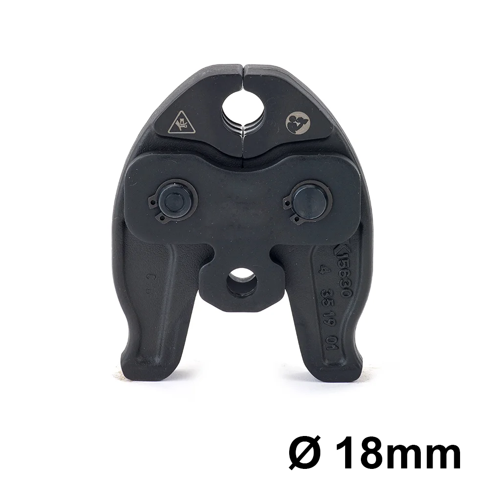 Pince à mâchoires en cuivre, profil en V, Ø 18 mm, raccords de type Viega