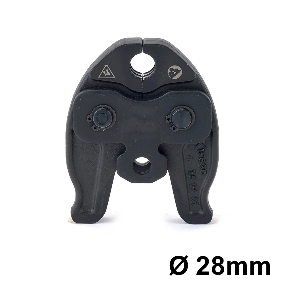 Pince à mâchoires en cuivre, profil en V, Ø 28 mm, raccords de type Viega