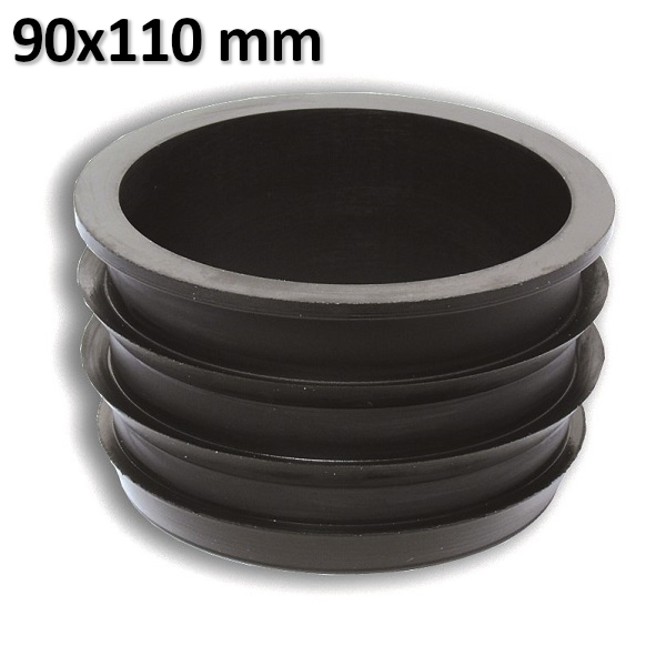 Réducteur en caoutchouc noir mm 90 x 110