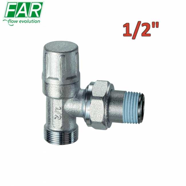 1100 - Vanne d'angle à verrouillage 1/2'' avec raccord en cuivre ou multicouche - FAR