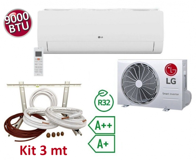 Climatiseur split LG LIBERO 9000 BTU 2,5 kW A++ A+ + kit d'installation de 3 m