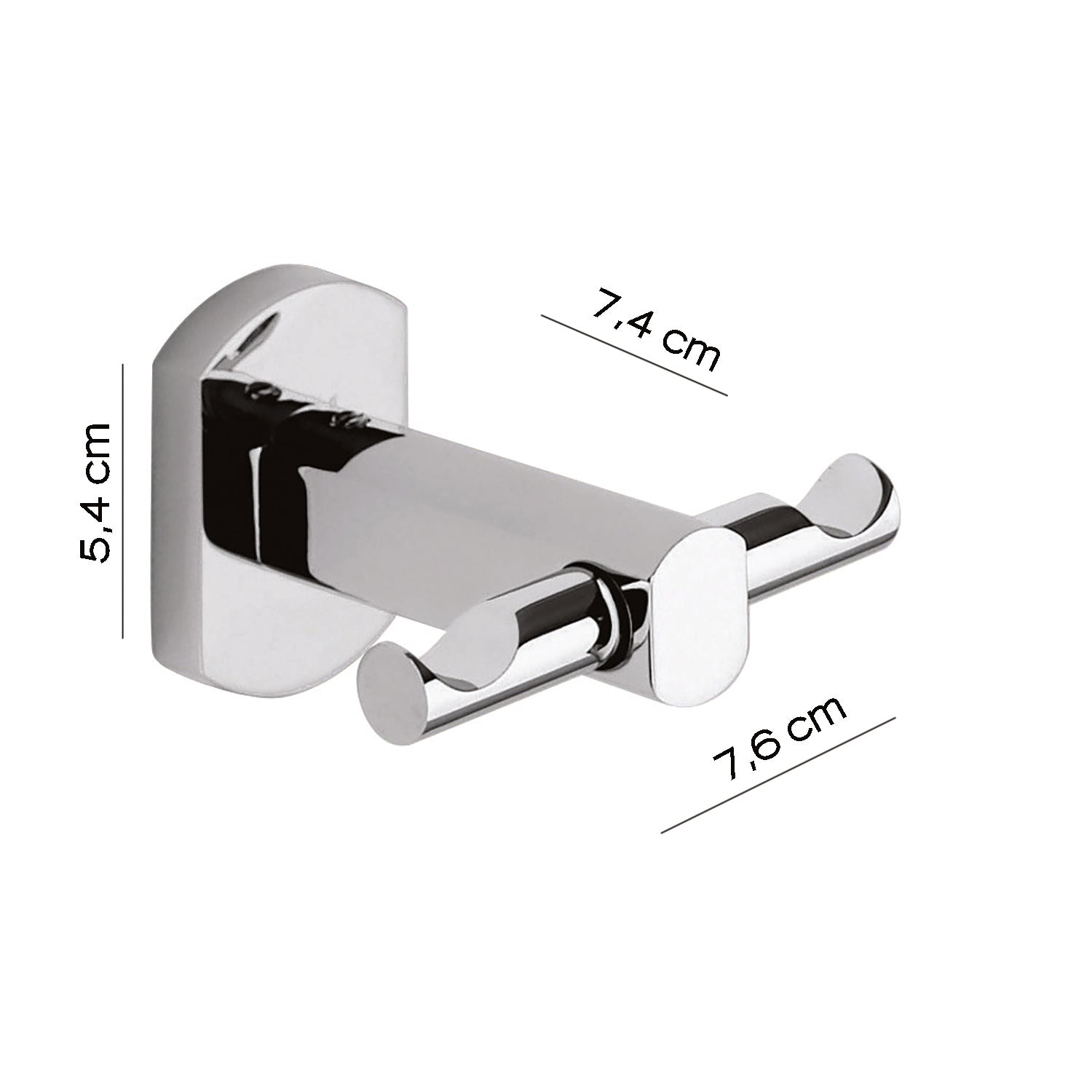 Porte-manteau double en laiton chromé - EDERA GEDY ED26