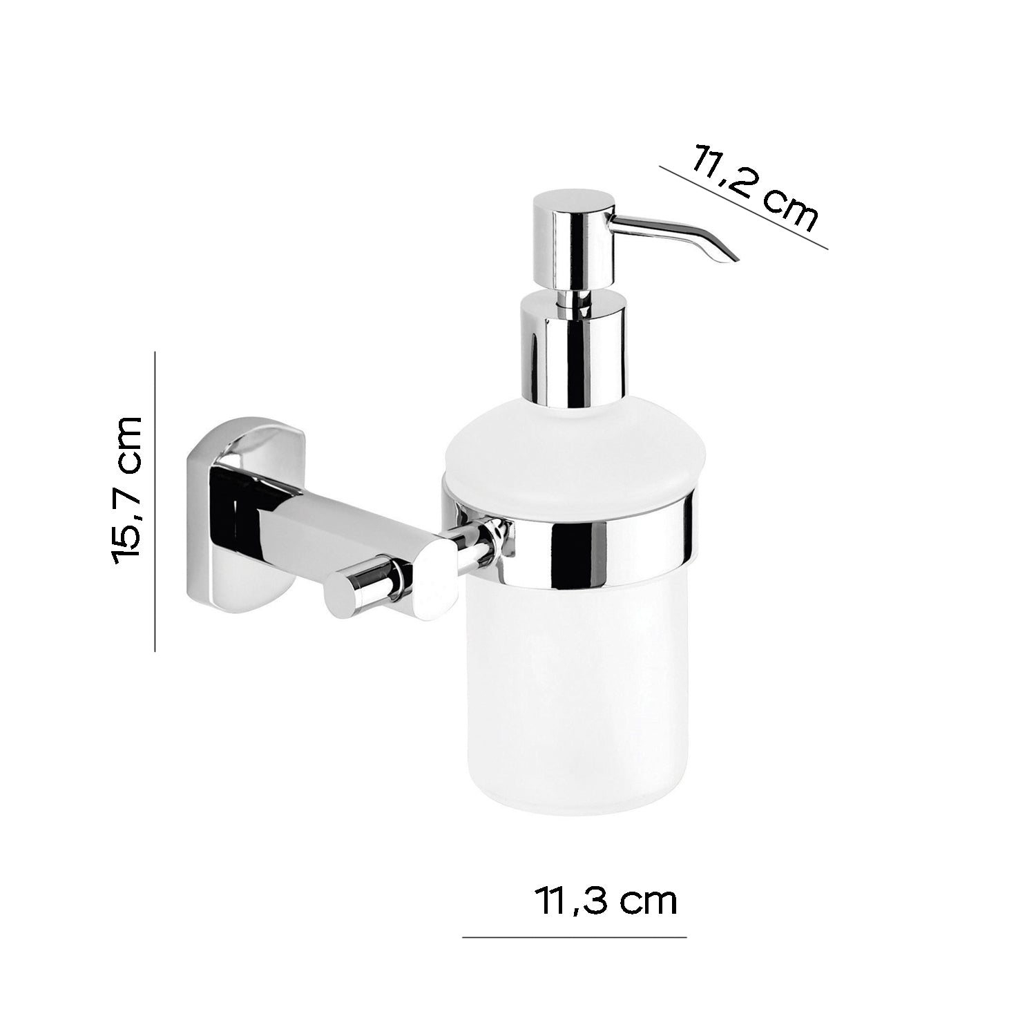 Distributeur de savon en laiton chromé et verre - EDERA GEDY ED81