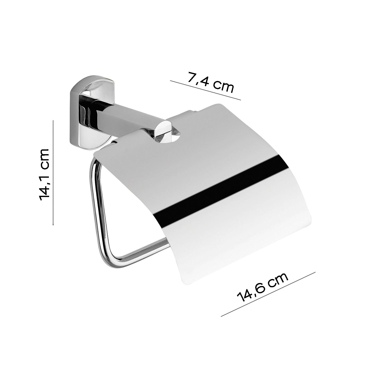 Porte-rouleau de papier toilette recouvert de laiton chromé - EDERA GEDY ED25