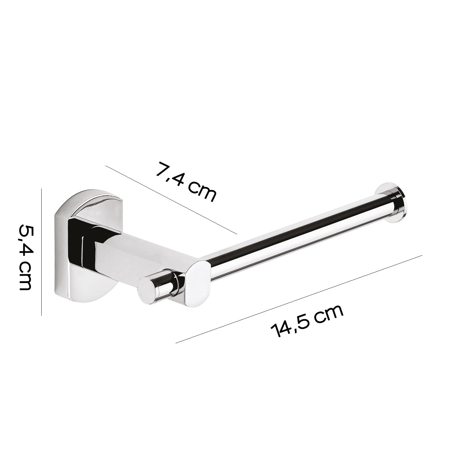 Porte-rouleau de papier toilette en laiton chromé - EDERA GEDY ED24