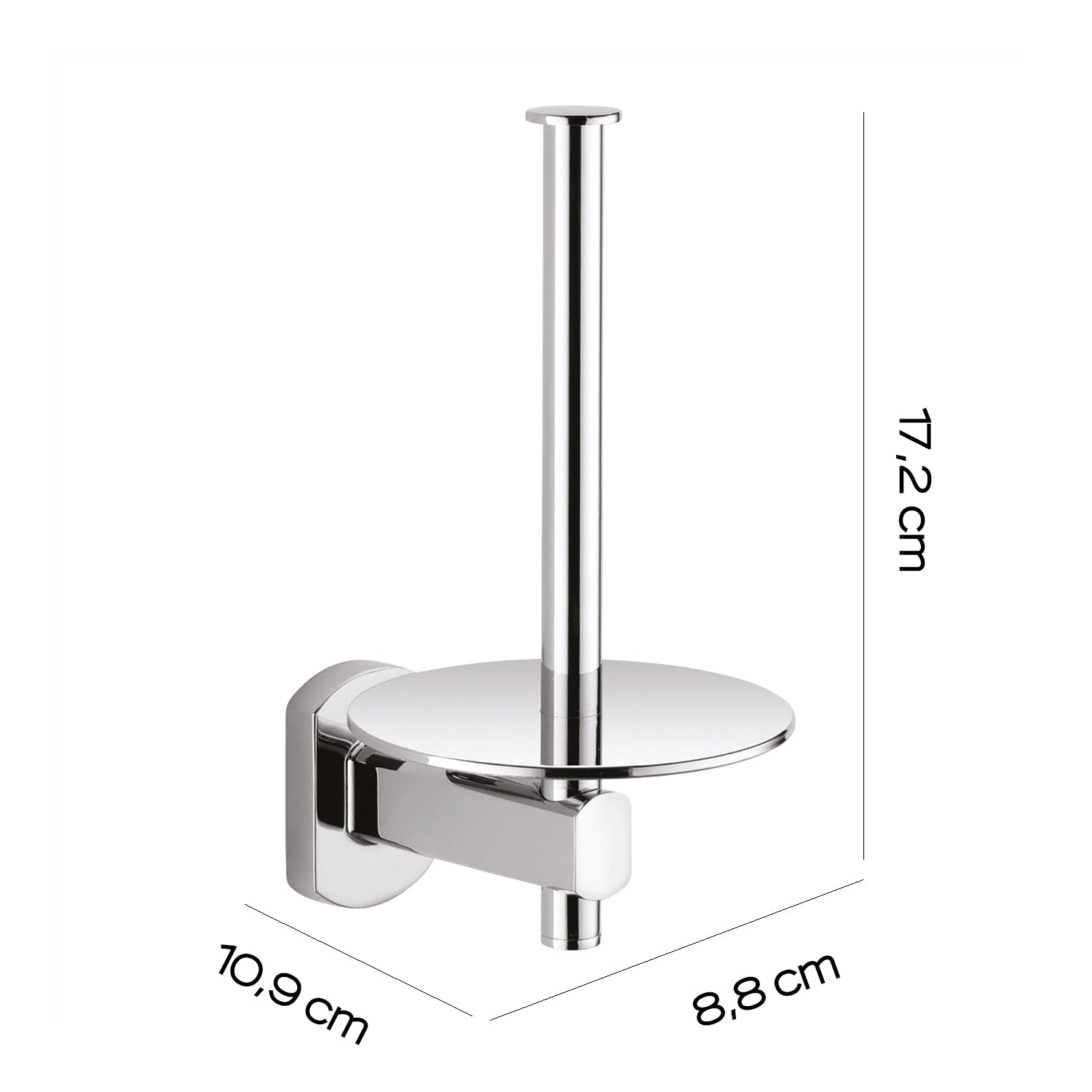 Porte-rouleau de papier toilette chromé de rechange - EDERA GEDY ED2402