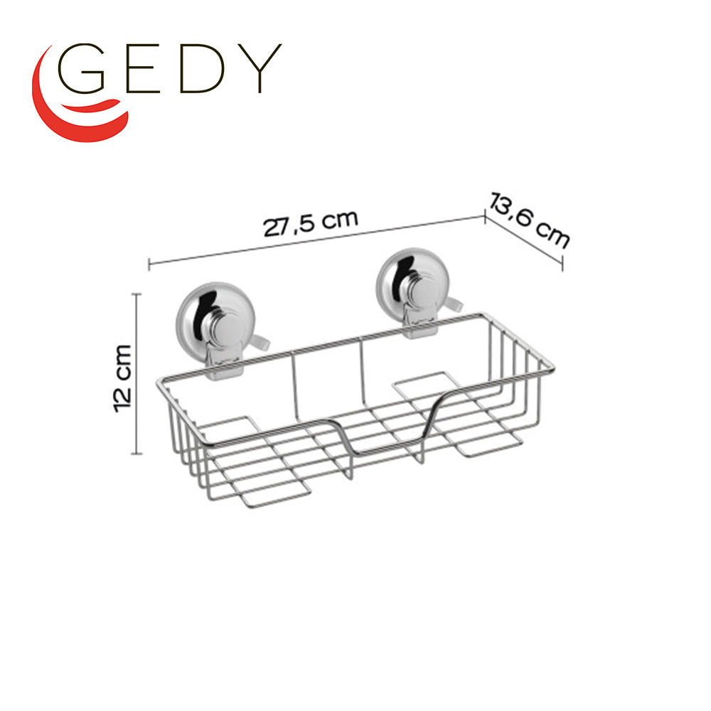 Étagère de rangement pour douche et baignoire avec fixation par ventouse - GEDY HO20