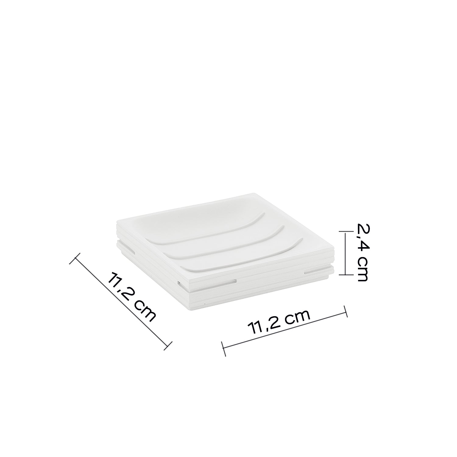 Porte-savon Blanc Gedy Quadrotto - Thermoplastique