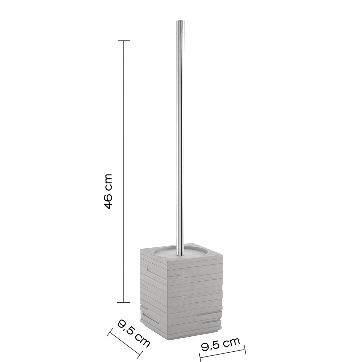 Brosse de toilette grise Gedy Quadrotto