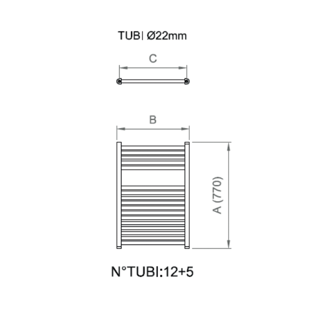 Radiateur électrique de salle de bain blanc TEKNO Ercos 77x60cm
