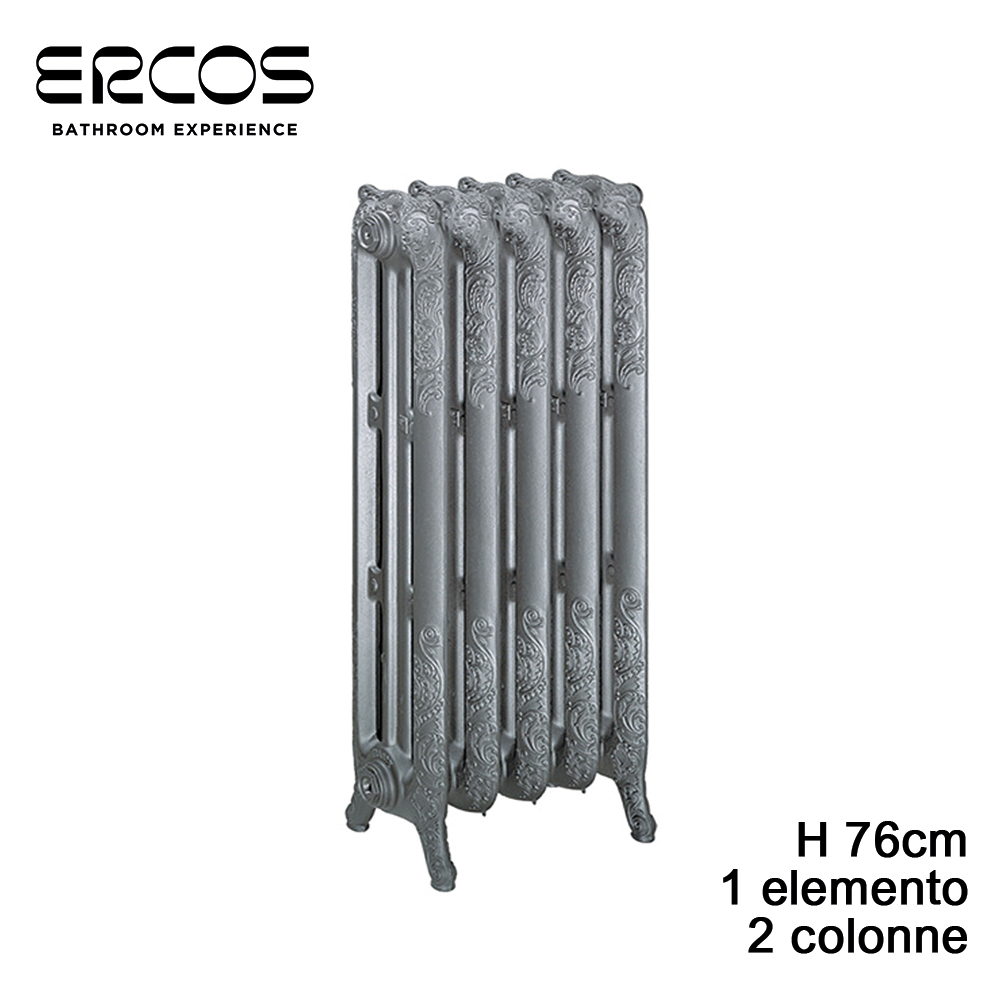 Radiateur en fonte Ercos Liberty décoré - 2 colonnes H 760 mm - 1 élément