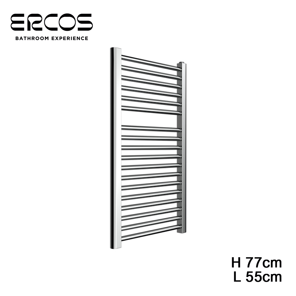 Radiateur sèche-serviettes chromé 77 x 55 cm, entraxe 50 cm - TEKNO Ercos