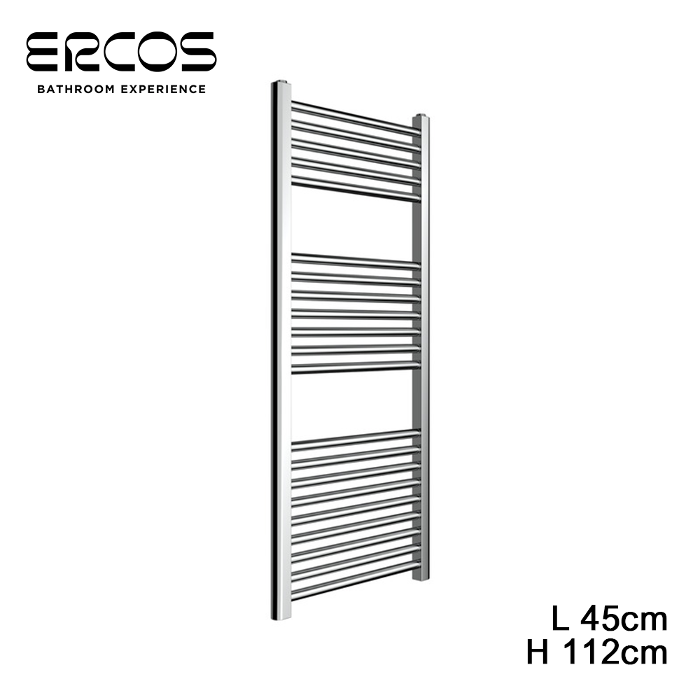 Sèche-serviettes droit chromé, 112 x 45 cm, entraxe 40 cm - Opera Ercos