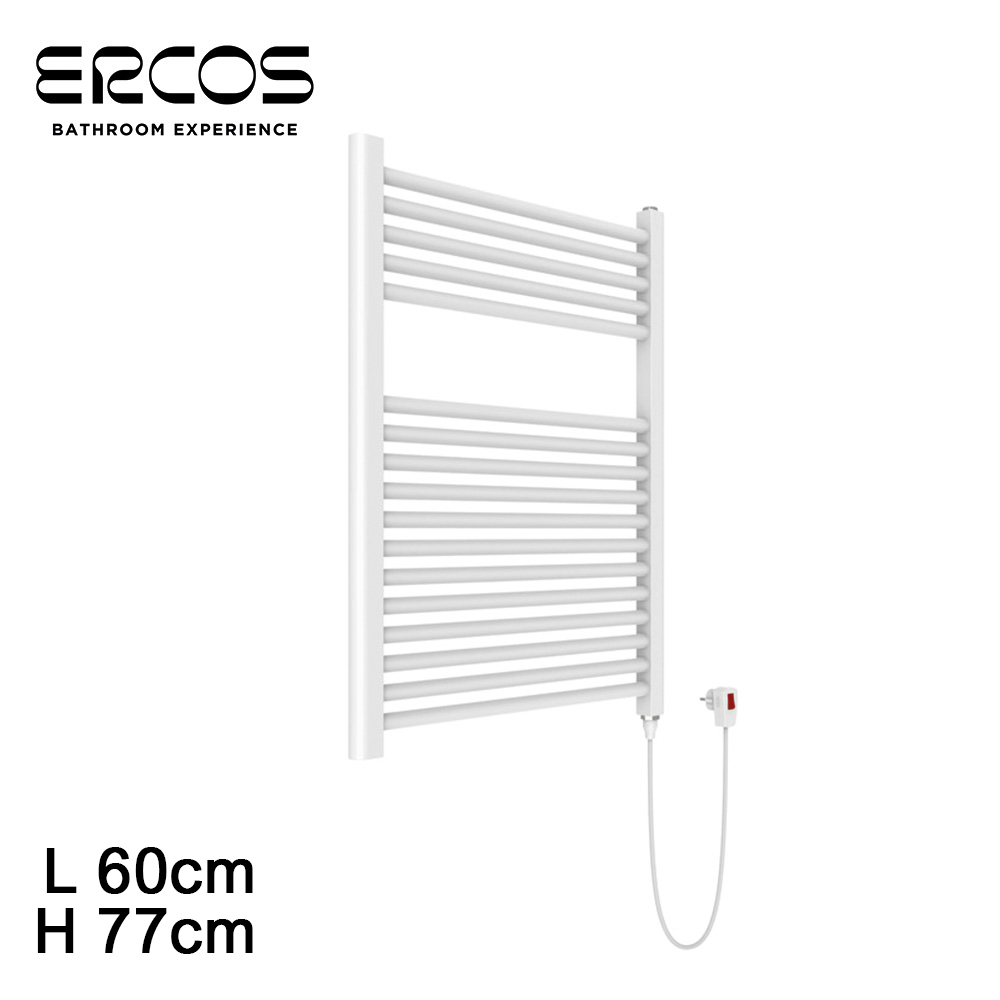 Radiateur électrique de salle de bain blanc TEKNO Ercos 77x60cm