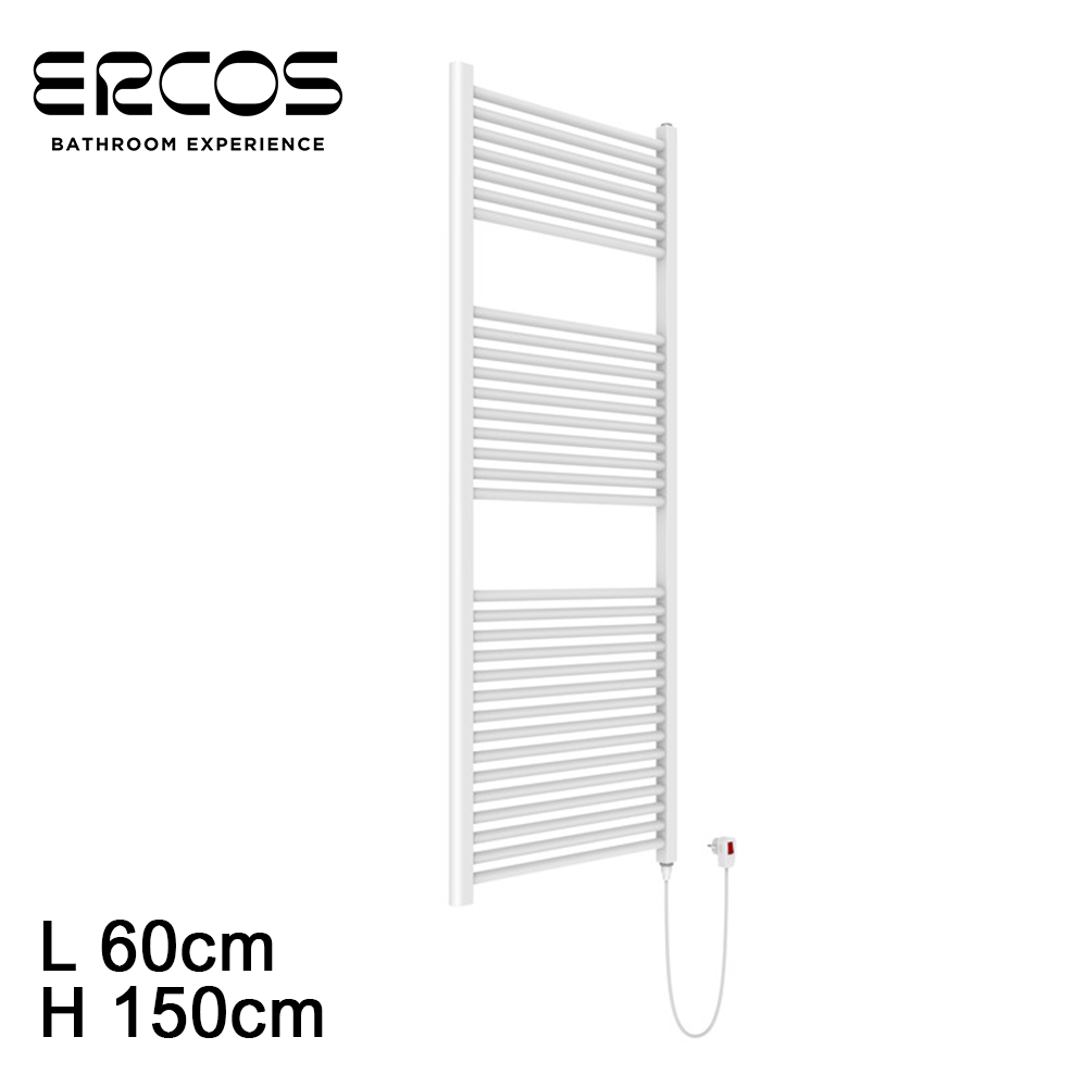 Sèche-serviettes électrique blanc TEKNO Ercos 150x60cm