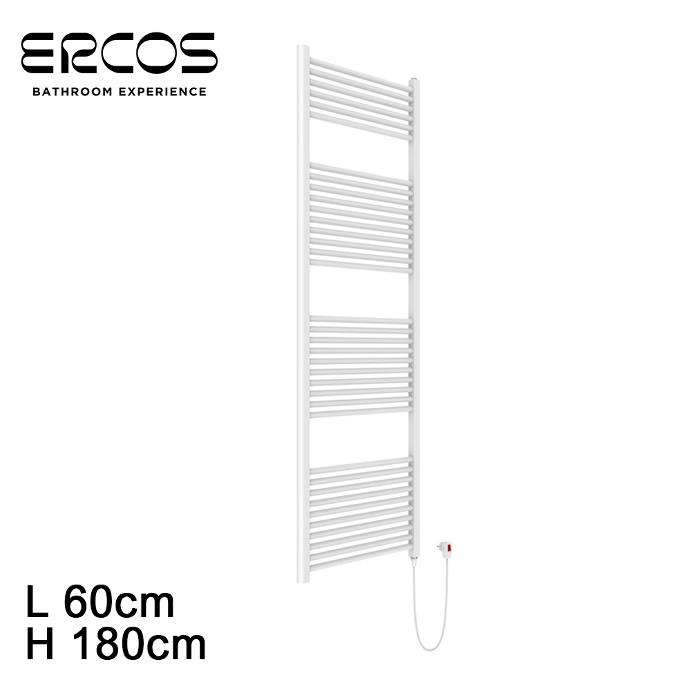 Sèche-serviettes électrique blanc TEKNO Ercos 180x60cm