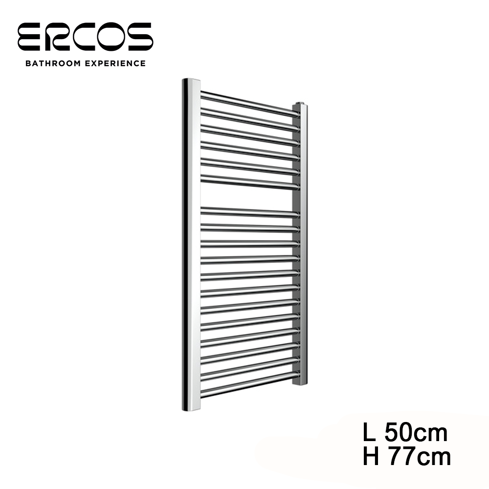 Sèche-serviettes électrique chromé TEKNO Ercos, 77 x 50 cm