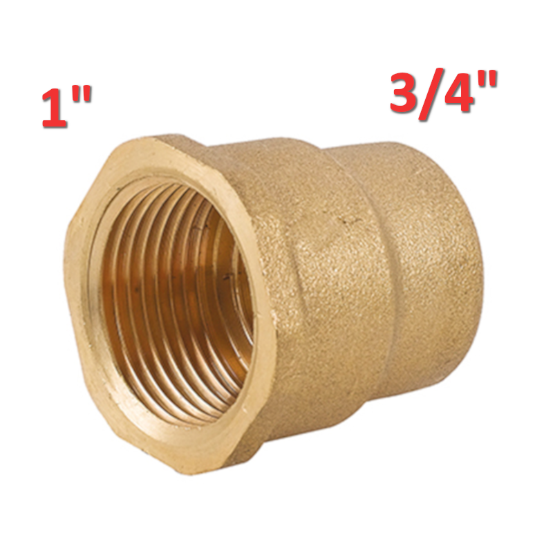 Manchon de raccordement à joint réduit ICMA 1214 F-F 3/4'' 1'' en laiton jaune