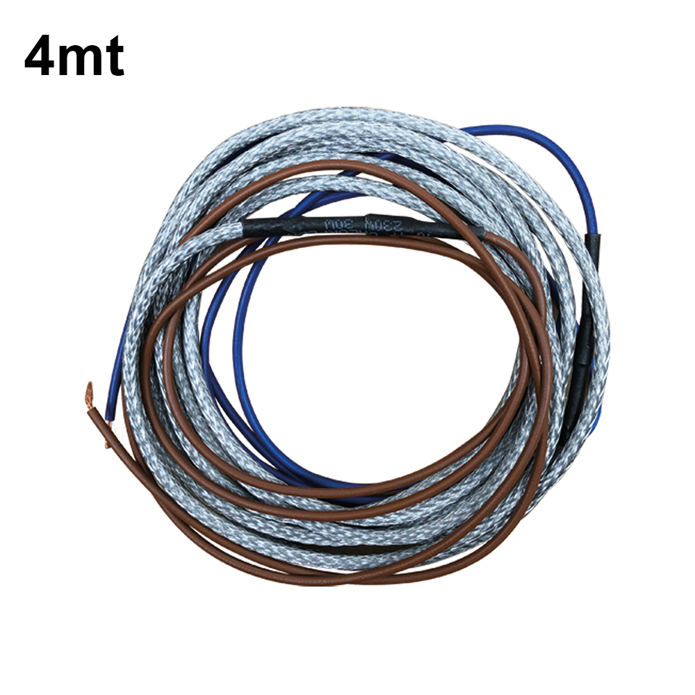 Câble chauffant de 4 m, résistant au gel, 15 W/m, blindé