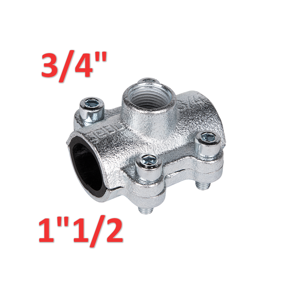 3/4'' female threaded fitting for 1 1/2'' steel pipes