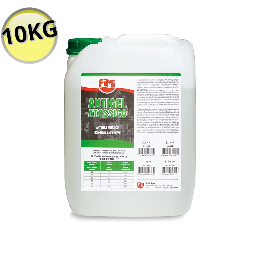 Antigel non toxique, bidon de 10 kg pour systèmes de chauffage et de climatisation