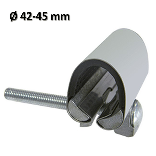 Stainless steel repair clamp for pipes Ø 42-45 mm - width 75 mm