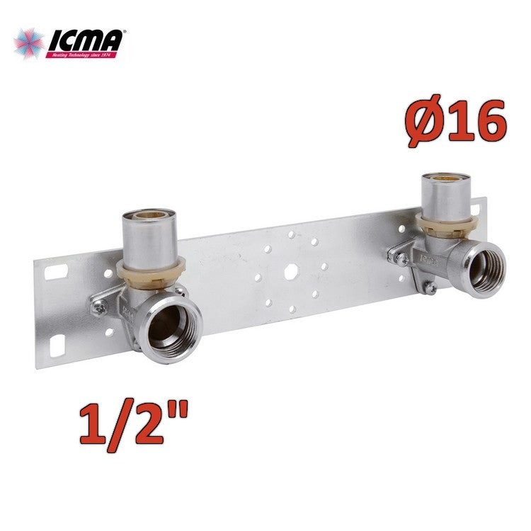 ICMA 412 - Support and fittings for washbasin and bidet traps Ø 16 - SEMPITER® multi-layer push-fit