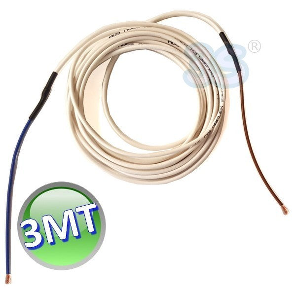 Câble chauffant antigel de 3 m, 15 W/m - Revêtement isolant en PVC