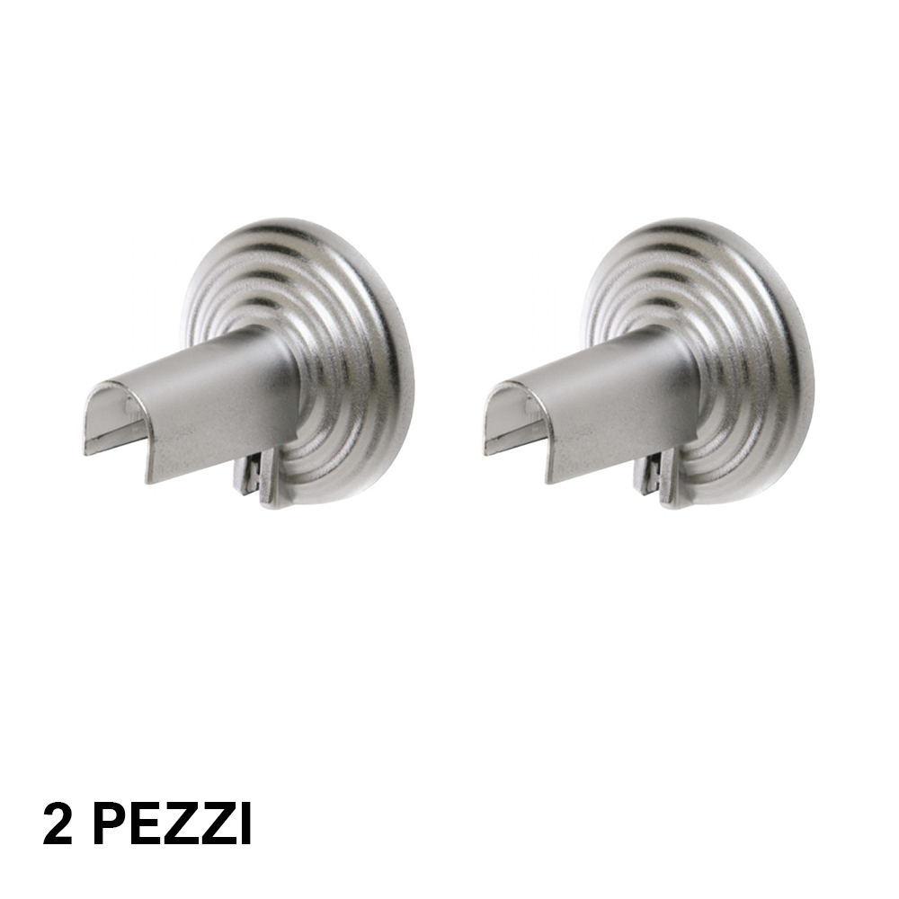 Rosace chromée pour cache-tuyau de radiateur - 2 pièces