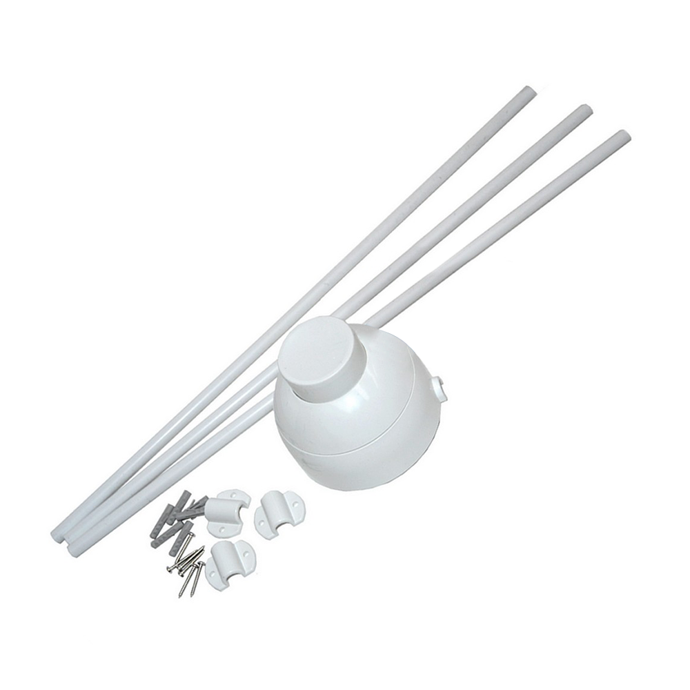 Commande pneumatique externe pour montage mural - Blanc